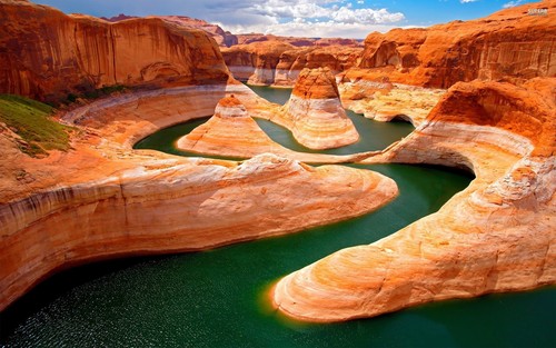 Landscape nature rocks canyon water usa Custom Gaming Mat Desk - 第 1/1 張圖片