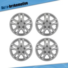 4 Pcs 12 Inch Wheel Hub Caps Silver Snap On For All Makes Models Wheel Cover Kit