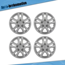 4 Pcs 12 Inch Wheel Hub Caps Silver Snap On For All Makes Models Wheel Cover Kit