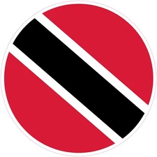 NOT A PATCH  Trinidad and Tobago Country Round Flag Heat Transfer Vinyl Iron HTV