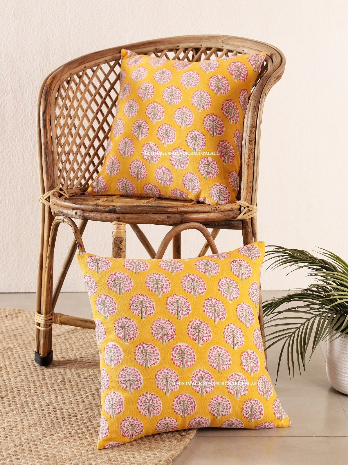 Set of 2 Cushion Cover Block Print Heavy Duty Soft Decorative Throw Pillow Case
Opens in a new windo