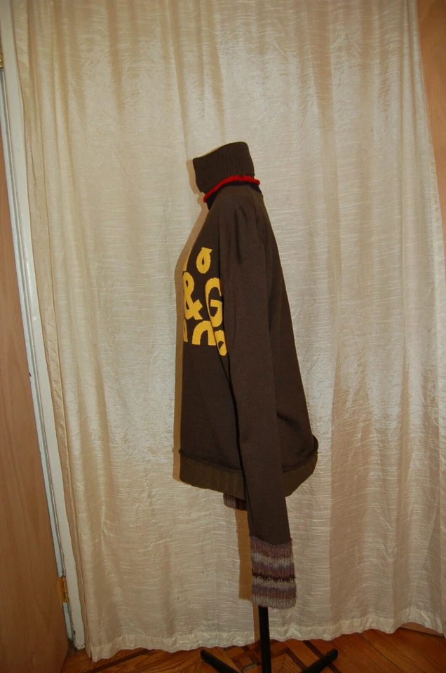 Suéter Dolce & Gabbana D&G Mediano Mujer Verde Mezcla Lana Cuello Tortuga Damas Foto 3 de 4