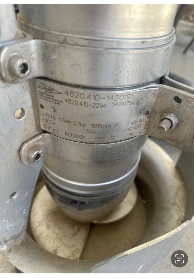 MIXER FLYGT P/N 4620.410 - Image 2 of 2