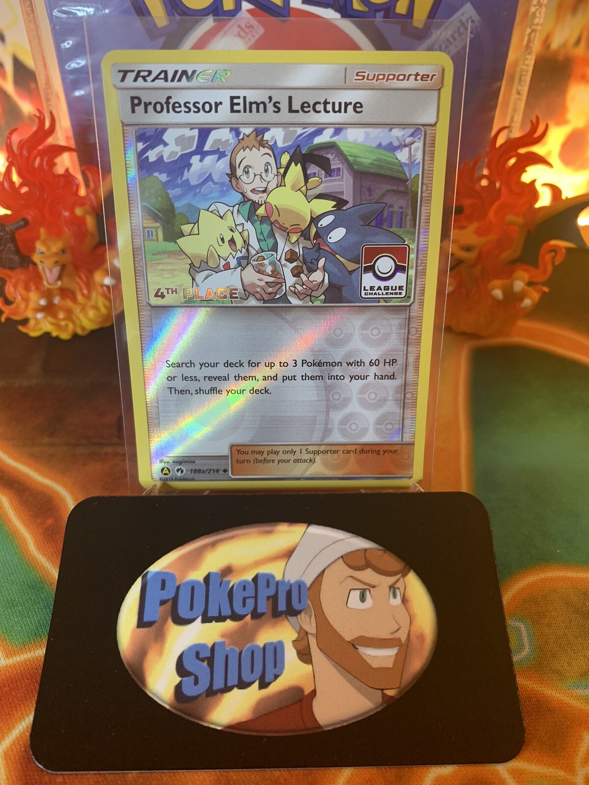 2019 Lost Thunder Professor Elm’s Lecture 188a/214 Pokemon League 4th Place - NM