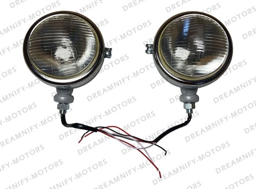 Fits For Ford 2N 8N 9N 600 800 NAA Set of (2) 310066F 12V Grey Head Lamps/Lights - Picture 1 of 10