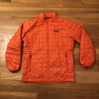 Menâs Patagonia Orange Nano Puff Down Jacket Size Medium Lightweight | eBay