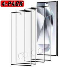 4x For Samsung Galaxy S24/S24+/S24 Ultra Clear Tempered Glass Screen Protector