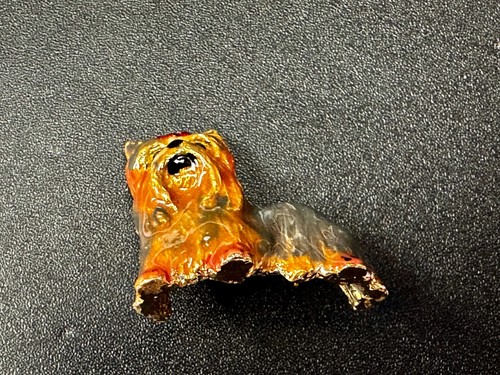 Erwin Pearl Yorkshire Terrier Enamel Adorable Pooch Dog Pin Brooch - Picture 19 of 20