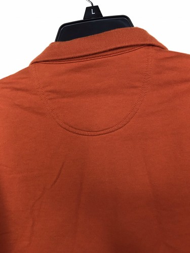 Greg Norman For Tasso Ella Men's Rust Long Sleeve Pullover Shirt Size M - Picture 3 of 8