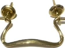 vintage Brass Drawer Bail Pull Dresser Chest Vanity