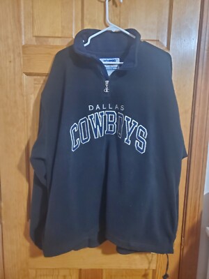 Vintage Dallas Cowboys Fleece Quarter Zip Pullover By Pro Line/Champion  Size XXL