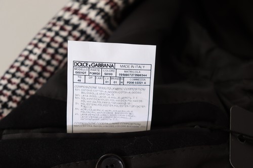 DOLCE & GABBANA Jacket Gray Check Plaid Long Trench Coat IT44/ US34/XS RRP $2400 - Picture 9 of 11