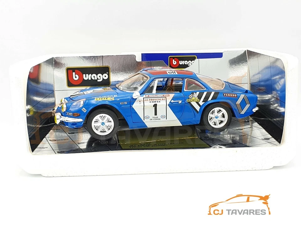 BURAGO 3391 ALPINE A110 1600S #1 JP NICOLAS RALLY TOUR DE CORSE 1973 1/16 - Immagine 2 di 4