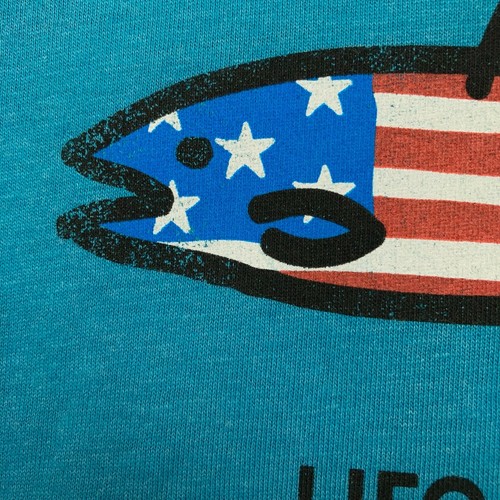 NEW Life is Good Shirt Mens Medium Blue Flag Short Sleeve NWT T Shirt - Picture 4 of 13