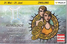 Austria - 2019 - Zeszyty Znak zodiaku Zbliźniak - 3 marki
