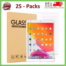 25-Pack HD Tempered GLASS Screen Protector for Apple iPad 5th 6th Generation