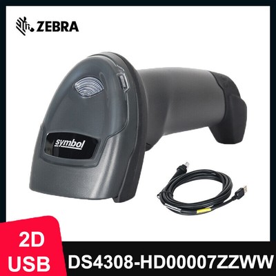 Symbol Zebra 2D USB Laser Handheld Barcode Scanner Reader DS4308-HD00007ZZWW