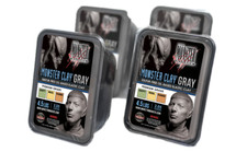 Monster Clay Premium Grade Modeling Clay Gray - Soft - 18lb case