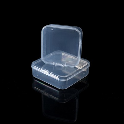6-24pcs 4.5 Square Flip Small Box Beaded Fish Hook Screw Plastic Storage Box