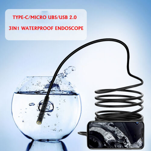 USB Endoscope Waterproof Inspection Camera for Android  Samsung Galaxy S9 S10 S8 - Picture 1 of 11