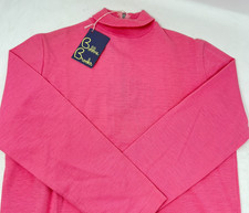 VTG Bobbie Brooks NWT Pink Turtleneck Long Sleeve Top Shirt Sweater Zip Sz S 5-7
