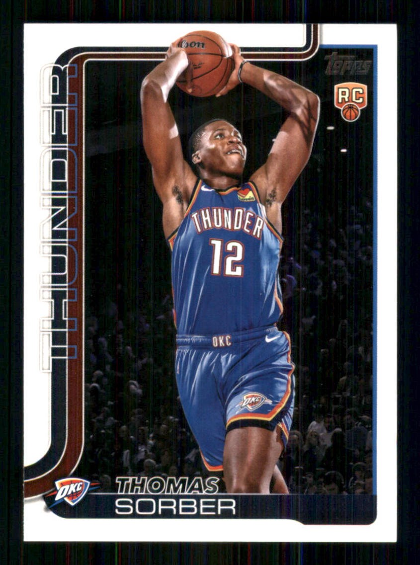 2025-26 Topps #215 Thomas Sorber RC Oklahoma City Thunder 6786