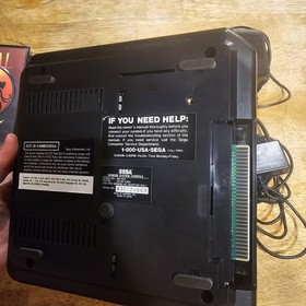Sega Genesis Model II Console Bundle w/ Cords Mortal Kombat Spiderman 