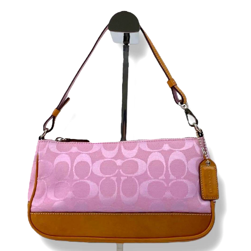 COACH コーチ 6094 ハンドバッグ デミポーチ ミニバッグ COACH Signature Demi Mini Pouch Shoulder Bag Canvas Leather