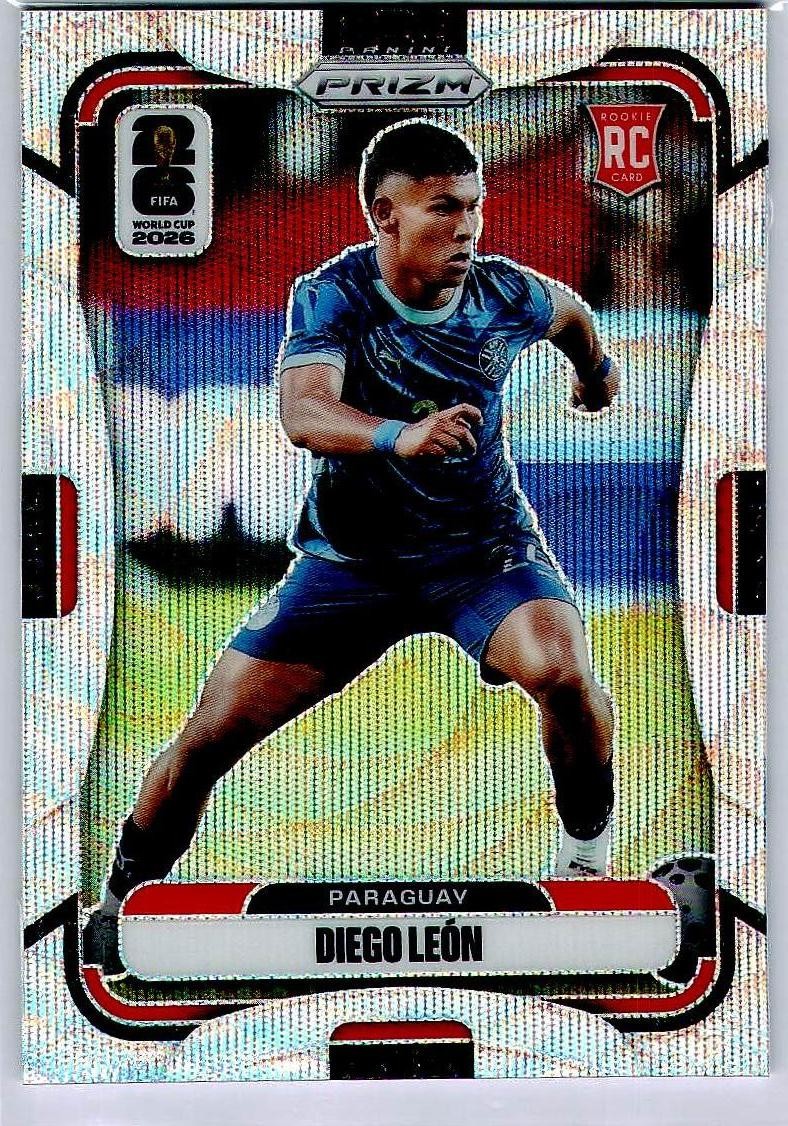Diego Leon 2026 Panini Prizm FIFA World Cup #351 Paraguay Wave Prizms RC