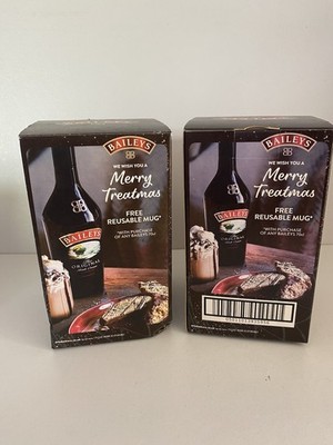 2x Baileys Mehrweg Reise Kaffee Tee Heiße Schokolade Becher Tasse Weihnachten Geschenkbox 330ml