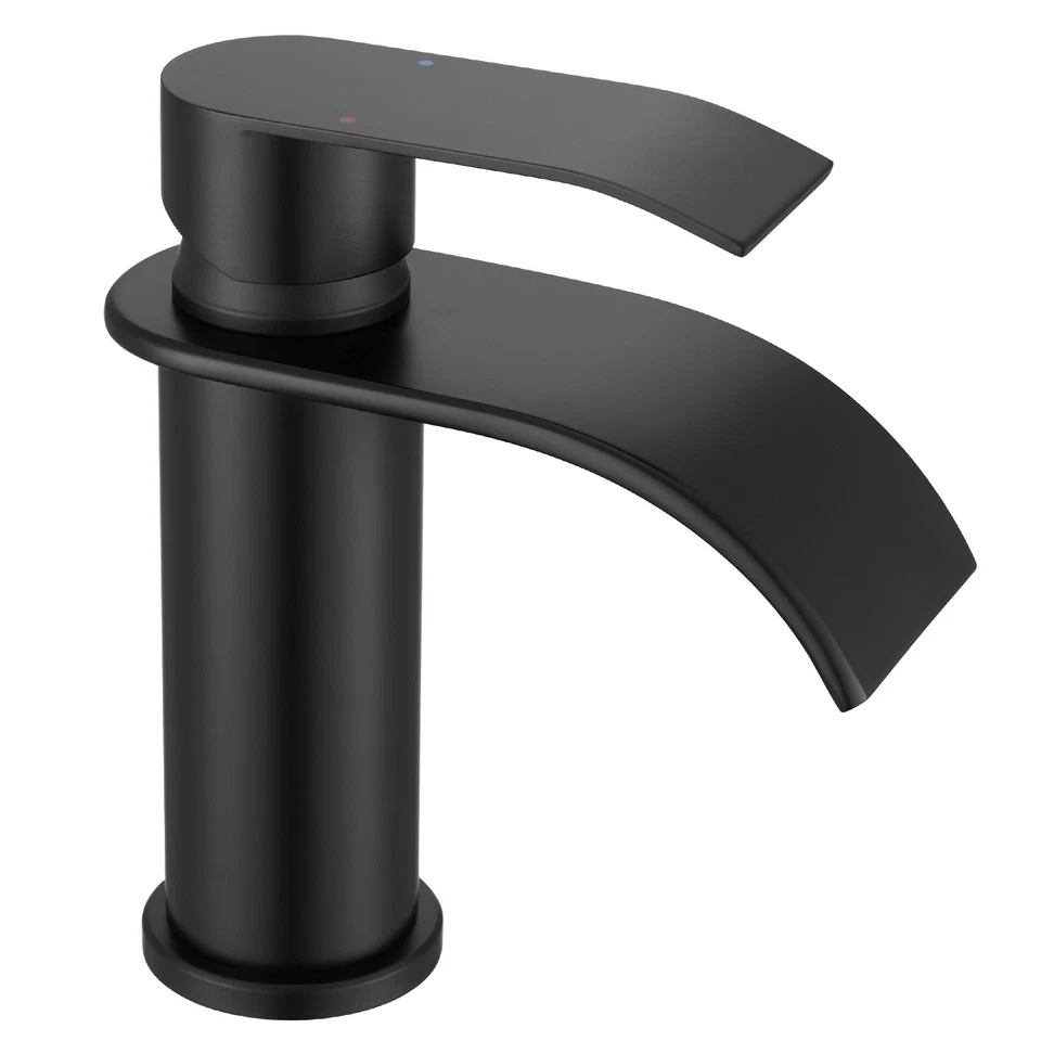 Wasserfall Waschbeckenarmatur Edelstahl Einhebelmischer Badarmatur Wasserhahn - Bild 2 von 4