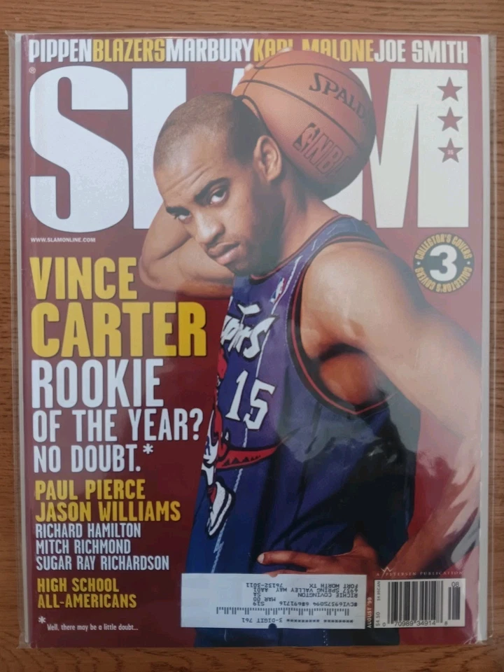 Revista Slam # 35 8/1999 Vince Carter cubierta de novato Jason Williams JWill HS NBA Foto 3 de 3