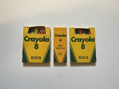 3 x Packungen Crayola Vintage Made In England 8 Stück, 4 Stück, Binney & Smith
