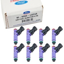 Ford Racing M-9593-lu24a Mustang 24 Lb Fuel Injectors Set Of 8 W Connectors