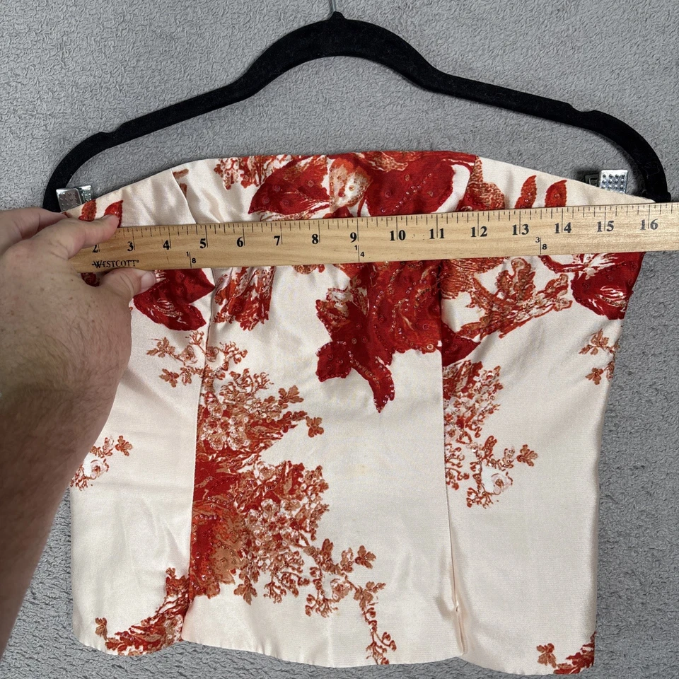 Ropa de club vintage Kay Unger para mujer talla XS Coreset seda algodón acanalado Y2K Rave Foto 4 de 4