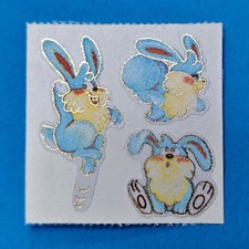 Vintage Stickeralbum Sticker 90er Seide Silky Hasen