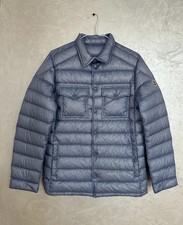 Moncler Gregoire Giubbotto Light Down Jacket Ice Blue Men's Size 4 Altered to S