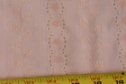 By 1/2 Yd, 37" Wide, Light-Weight Faux-Eyelet on Pastel-Peach Poly-Cotton, V912