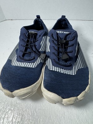 Seekway White And Blue Drawstring Sport Water Shoes Women s Size 40 Us  size 9