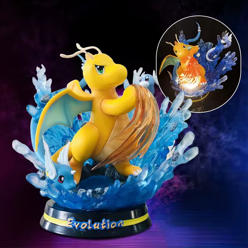 Figurine Pokémon Dracolosse Lumineux 22cm pour décoration gaming