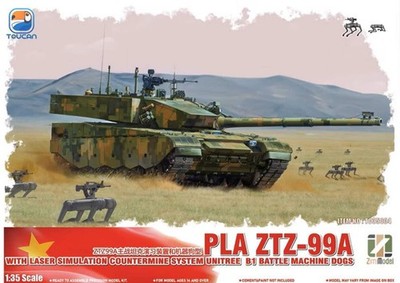 Toucan Model 35004 1/35 ZTZ-99A MBT Laser Sim. Countermine System & Unitree B1 B