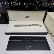 MONTBLANC Meisterstuck 144 Sterling Silver Classic Ag925 18K M Nib Fountain Pen