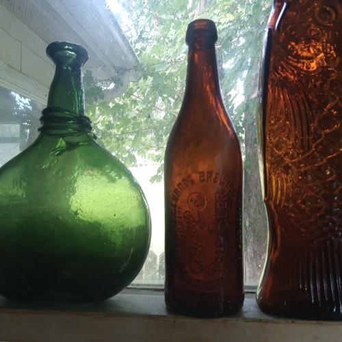 EIGENBROT ADONIS PALE BEER BALTIMORE AMBER 1890s BLOB TOP BEER BOTTLE EMB FACE - Picture 5 of 7