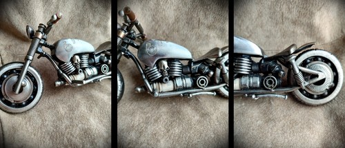 1:12 Old School 67 M Handmade Custom Chopper Style Bobber Metal Motorcycle Model - Picture 7 of 24