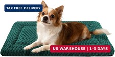 Dog Bed Crate Mat, Soft Durable Washable Anti-Slip Kennel Pad for Dogs Cats, R