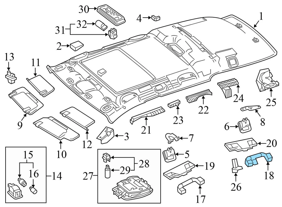 Mercedes-Benz CLS63 AMG 2012-2014 - Manija de agarre trasero 2048100151 Foto 3 de 4