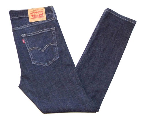 LEVI'S - Jeans uomo 510 skinny fit 33"W x 32"L blu indaco denim elasticizzato