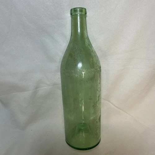 Vintage Bacardi Bottle Federal Law Forbids Sale Embossed Green