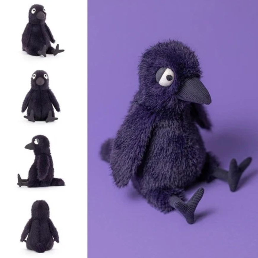 2025 JellyCat Hocus Crow Black Raven Stuffed Animal Plush Toys