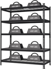 5-tier Heavy Duty Metal Shelving Storage Adjustable Garage Shelves Utility Rack 5-tier Heavy Duty Metal Shelving Storage Adjustable Garage Shelves Utility Rack